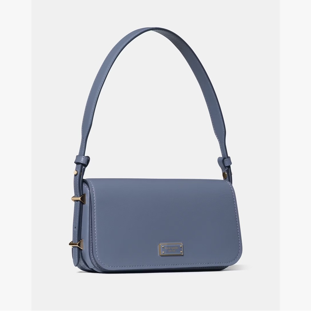 Kate Spade New York Liv Small Leather Shoulder Bag - Cinder Gray, NWT